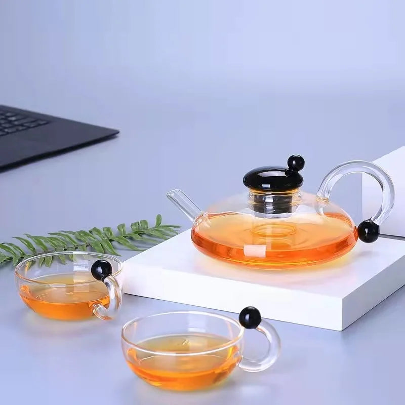 Nordic Style Tea Pot With Glass Funnel Set
