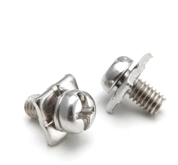 Nickel Plated Cross Pan Head Square Combination Screws With Washer