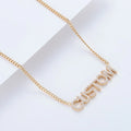 DIY Jewelry Custom Charm Jewelry Initial Letter Necklace Personalized Stainless Steel Pendant Necklaces Link Chain Women's CN03
