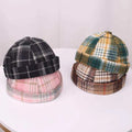 MIO Wholesale Baseball Adjustable Fashion Round Unique Brimless Hat Brimless Cap Hot Sell Snapback Plaid Kids