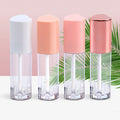 2023 Latest 5ml Empty pink Heart-shaped Lip Gloss Tube Transparent Plastic Lip Gloss Container Tube with Custom Packaging