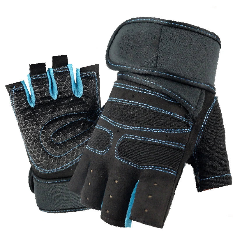 Sports Athletic Workout Weightlifting Anti-Slip Breathable Half Finger Fitness Gym Gloves