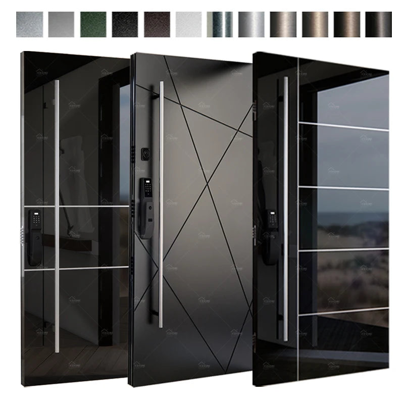 China Top Factory Luxury Stainless Steel Front Entry Doors Security Netherlands Hotel Entrance Pivot Door