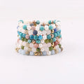New Unique Design 6mm Natural Stone CZ Ball Real Pearl Stainless Steel Beads Gemstone Jewelry Bracelet for Women JBS12363