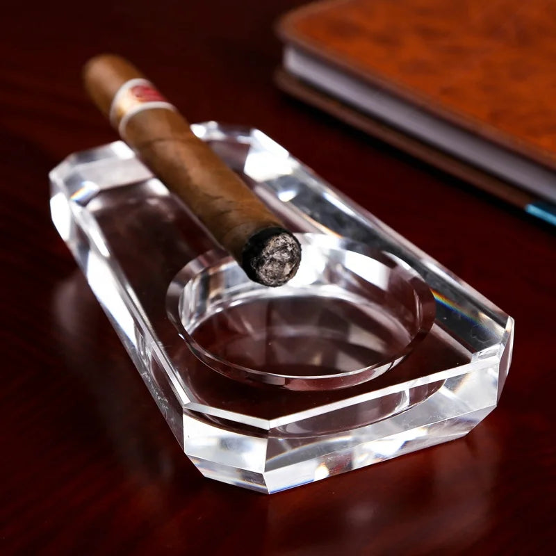OWL Shape Engraved DIY Transparent Crystal Ashtray