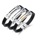 2020 latest fashion design multilayer European and American titanium steel men's steel wire leather bracelet jewelry diy