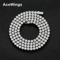 SC036 4mm Stainless Steel Tennis Chain Necklace Hip Hop Jewelry Setting Zircon Chain