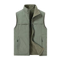 Sunny Outerwear Zip up Fleece Lined Windproof Sleeveless Jacket Men's Lightweight Softshell Vest for Running Hiking