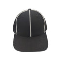 Vintage Custom Design Cricket Baggy Black Cap for Men 100% Cotton 6-Panel Canvas Hats