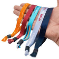 Custom Event Strap Band Textile Polyester Festival Fabric Jacquard Woven Bracelet Cloth Wristband With Slide Lock