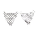 Wholesale Alloy Mesh Shape Metal Buckles with Rhinestone Connectors Crystal G String Rings for Bikini Garments Belts and Bags