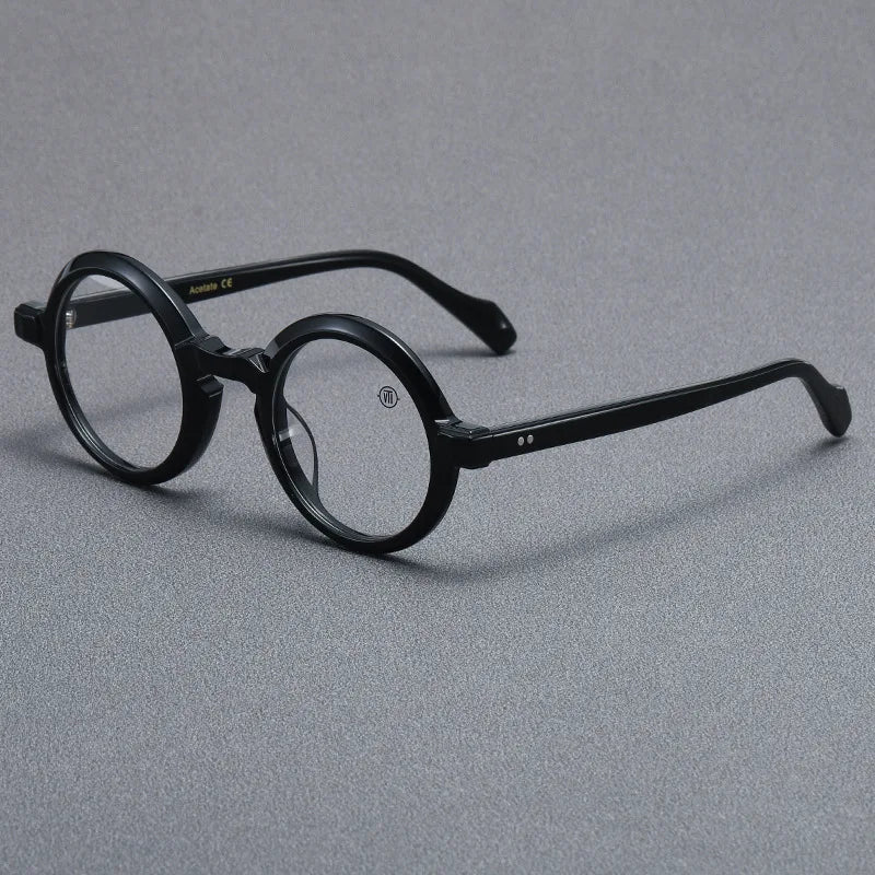Shenzhen Factory Direct High-End Acetate Round Eyeglass Frame Japanese Handmade Excellent Plate Quality at Factory Price
