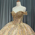 Jancember 6555 Modern Champagne Vintage Pearls Quinceanera Evening Dresses for 15 Party Dresses