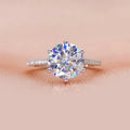 Wholesale Fine Jewelry Finger Rings 925 Sterling Silver D-vvs Diamond Emerald Cut Moissanite Engagement Ring for Women