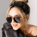 New Design Vintage Banned Aviation Alloy Frame Custom Sunglasses logo for Women Men UV400 Protection
