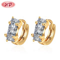 Wholesale Jewelry Supplier Elegant Zirconia 18K Gold Women Huggie Earring Jewelry for Fashion Jewelry