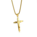 MECYLIFE Christian Pendant Stainless Steel Cross Pendant Men's Necklace Hiphop Cross Necklace