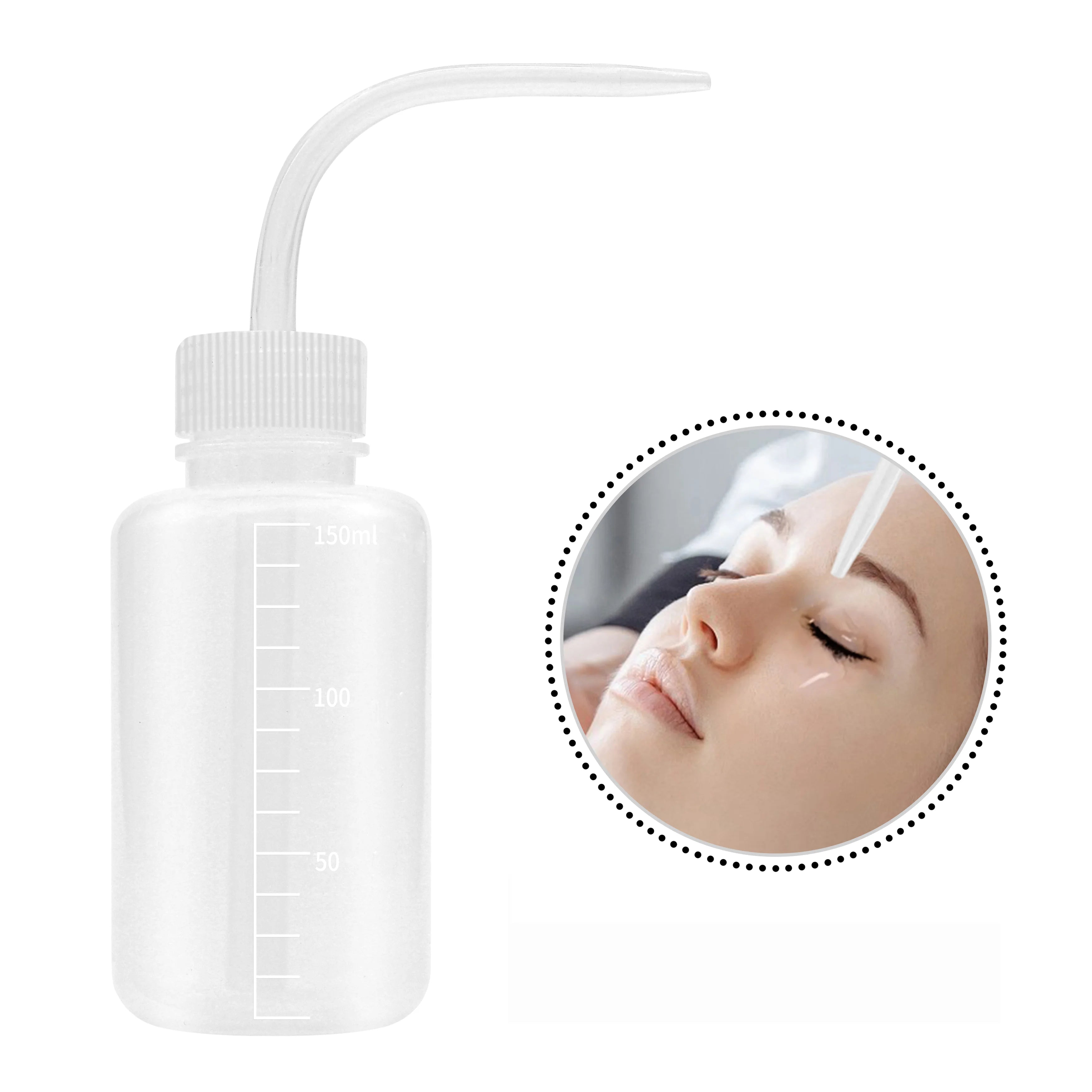 XIUSUZAKI 250ml Cleaning Eyelash Grafting Extended Rinsing Squeeze Bottle Plastic Premium Eyelash Water Bottle for Extensions