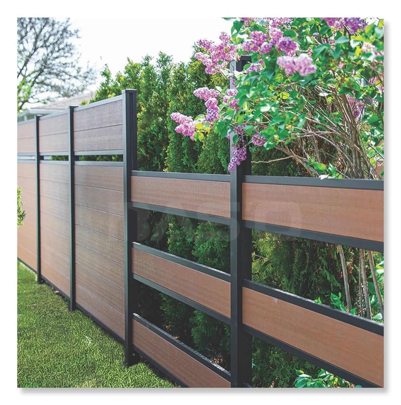 Diy Composite Privacy Fence Panels Good Look Outdoor Customized Metal Fence with 5mm Thickness Security Application
