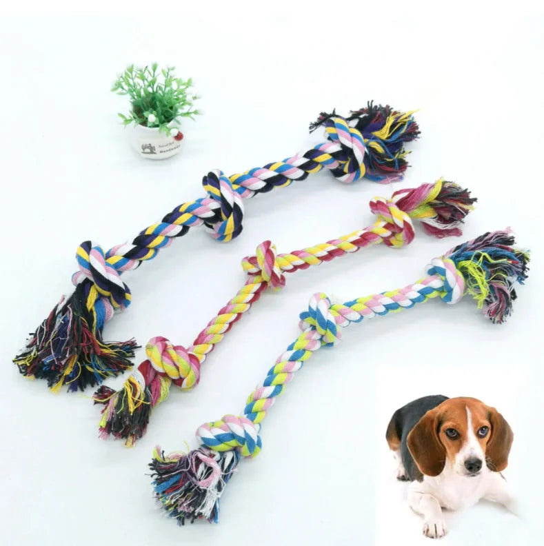 Durable Double Knot Dog Rope Toy New Design Eco-Friendly Pet Cotton Toy for Daily Play Packaged in Bag