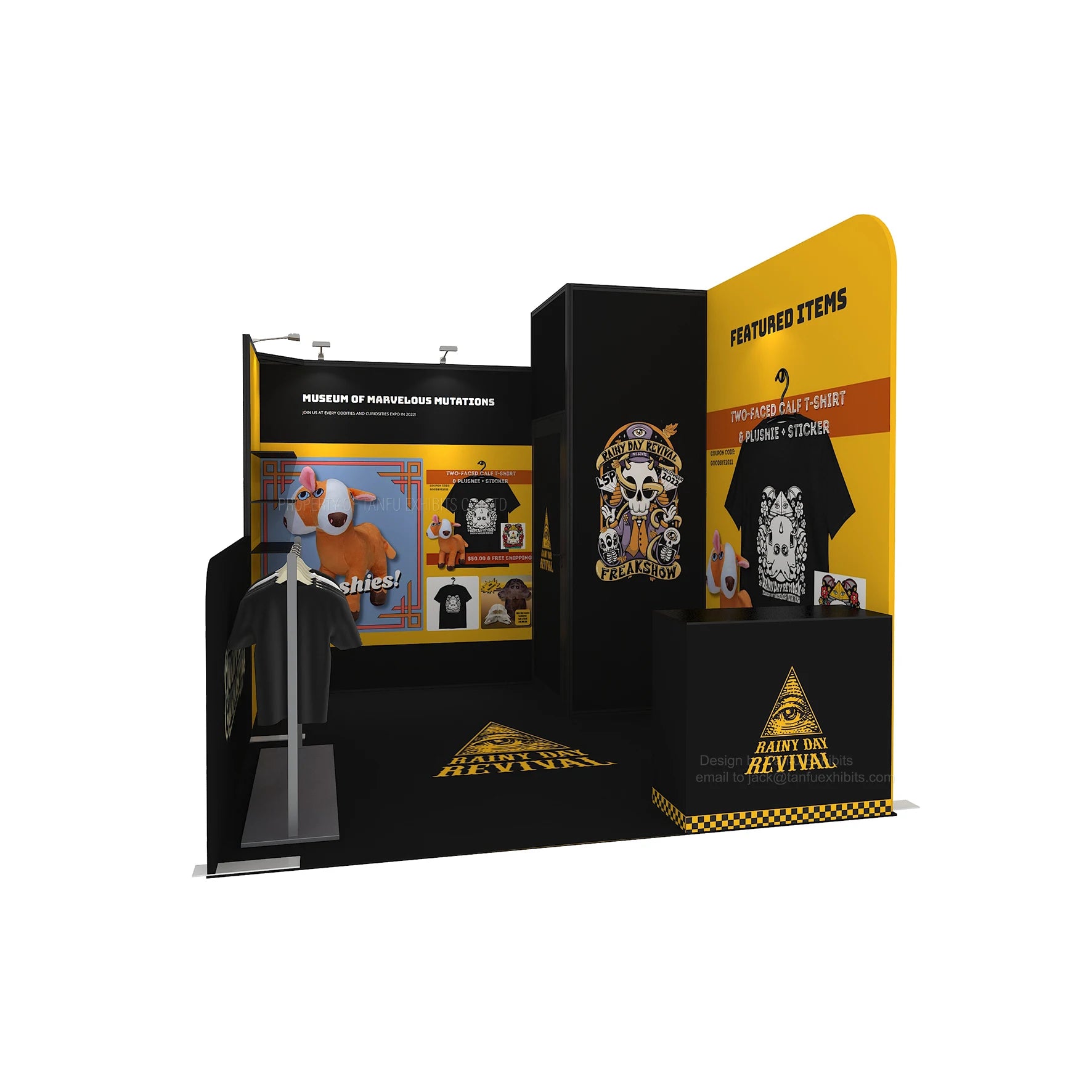 Custom Portable Modular Trade Show Booth with Quick Assembly Recyclable Design & Custom Color for Events
