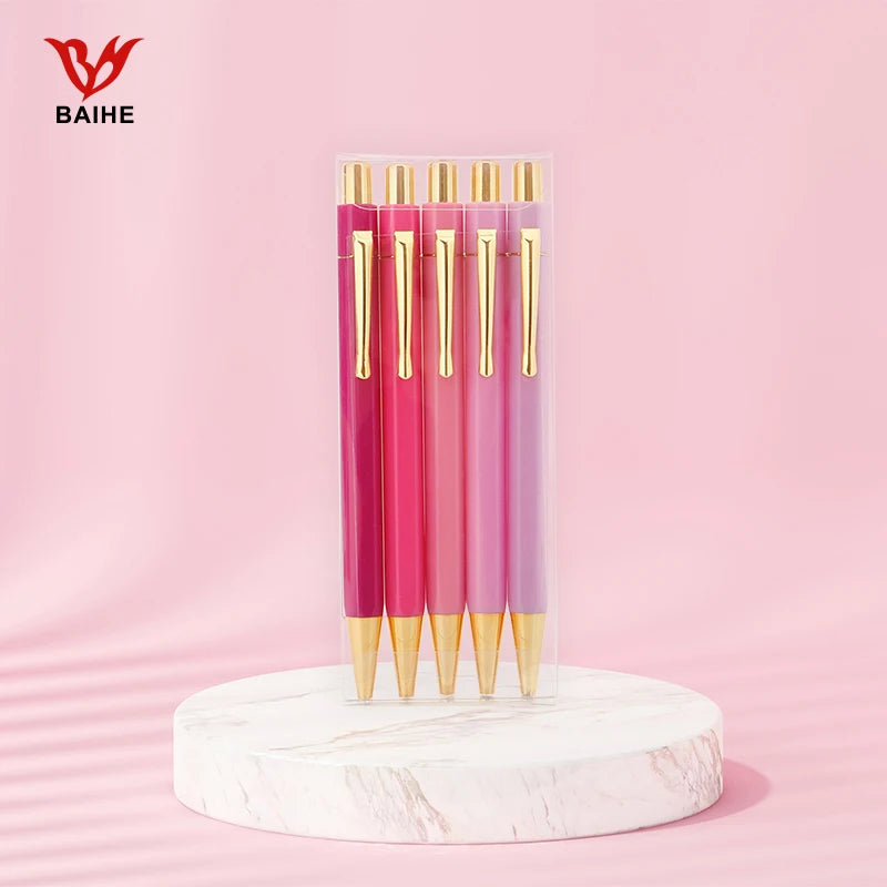 Wholesale Hexagonal Pen Pastle Ballpoint Pen Custom logo Pen Box Sets