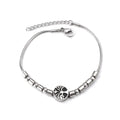New Jewelry Fashion Stainless Steel Bead Charm Snake Chain Tree Rudder Bracelet