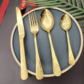 Hot Selling Stainless Steel Set Gold Cutlery Flatware Sets Fork and Spoon Luxury Flatware 4 Pcs