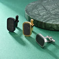 Alin Customized Classic Display Standard  Setting CZ   316L Stainless Steel Cufflinks Findings  for Men