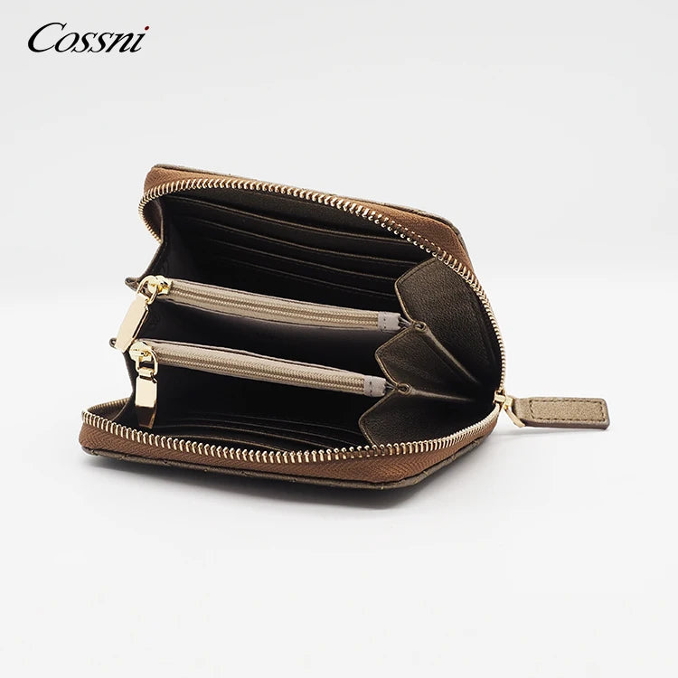 Cossni 2025 Designs Women's Genuine Leather Wallet Easy Carry Small Leather Wallet Polyester PU Hot Sell Small Leather Wallet