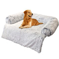 Dual-Use One-Piece Luxury Plush Kennel Blanket Removable Washable Cover Shaggy Bed Pet Sofa Solid Calming Dog Beds-Wholesale