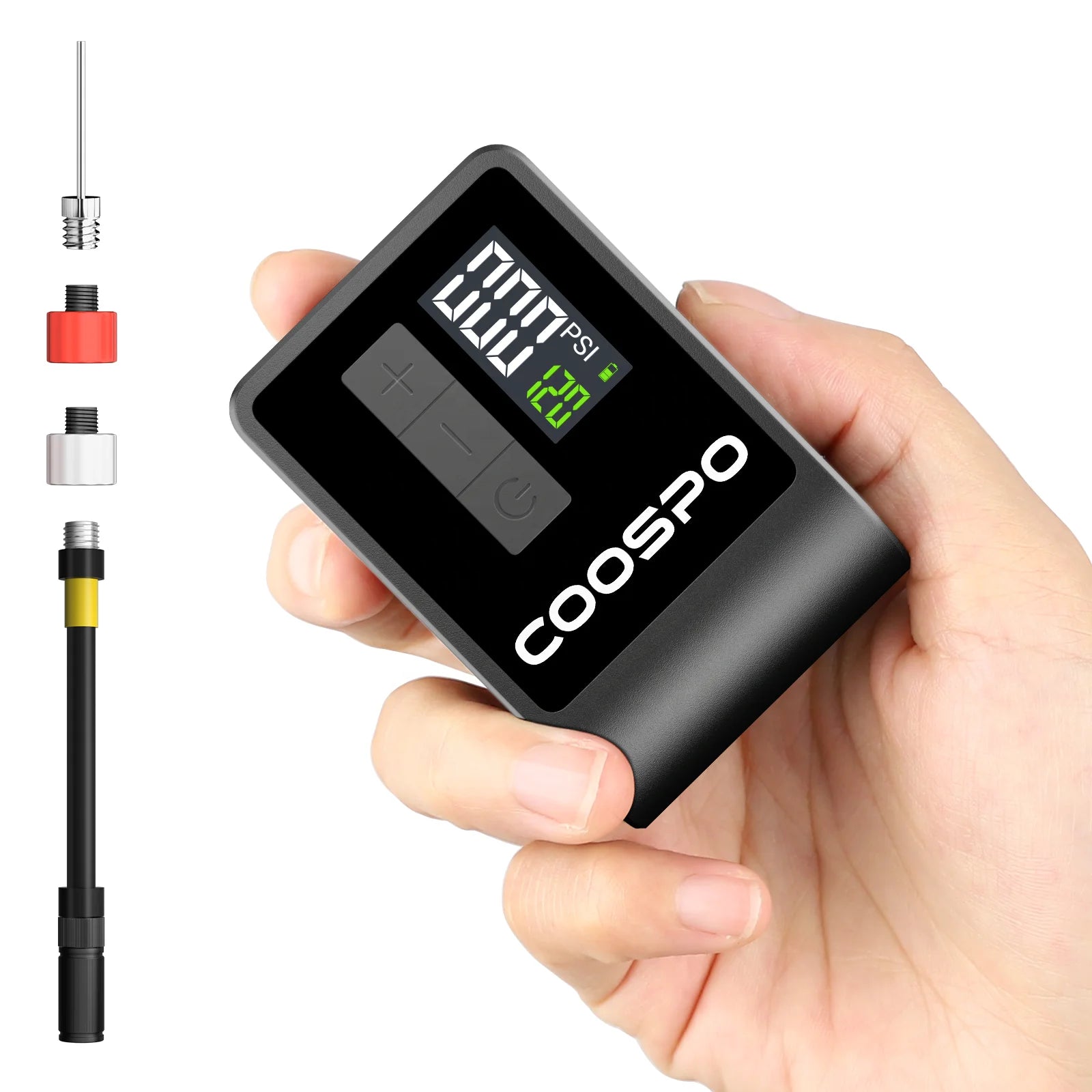 COOSPO Electric Bicycle Pump Mini Bike Pump Hand Portable Tire Air Inflator