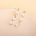 Luxury Long Hanging Earrings For Women Crystal Big Pearl Dangle Earrings Irregular Geometric Fringed Pearls Wedding Jewelry