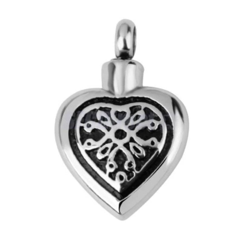 Cremation Heart Urn Memorial Necklace Heart Pendant Stainless Steel wings Ashes Holder Keepsake Jewelry Celtic Claddagh Angel