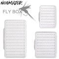 NEWMAJOR Durable Waterproof Fly Hook Box Plastic Fly Fishing Tackle Gear with Foam in S M L Sizes Pesca Fishing Gear