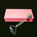 Huiying Gray agate flower handle facial roller best seller beauty rolling stones