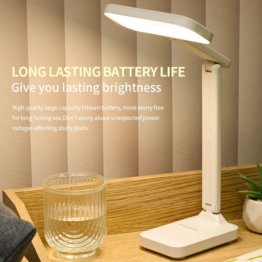 Luxury Modern Decor Reading Lamp With Usb for Home 3Colors Stepless Study Led Light Rechargeable Desk Lamp White for Office