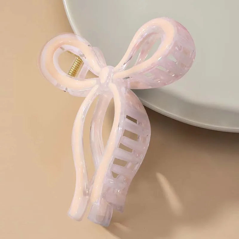 Gmagic 13cm Daily Fashion Jelly Color Designer Plastic Sweet Hair Bow Hair Claws Clips for Women Girls
