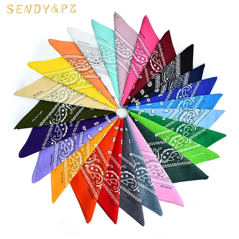 Cashew Flower Scarf 54 * 54cm Square Scarf Outdoor Sports Dance Headscarf Cotton Amoeboid Printed Scarf Women Girls