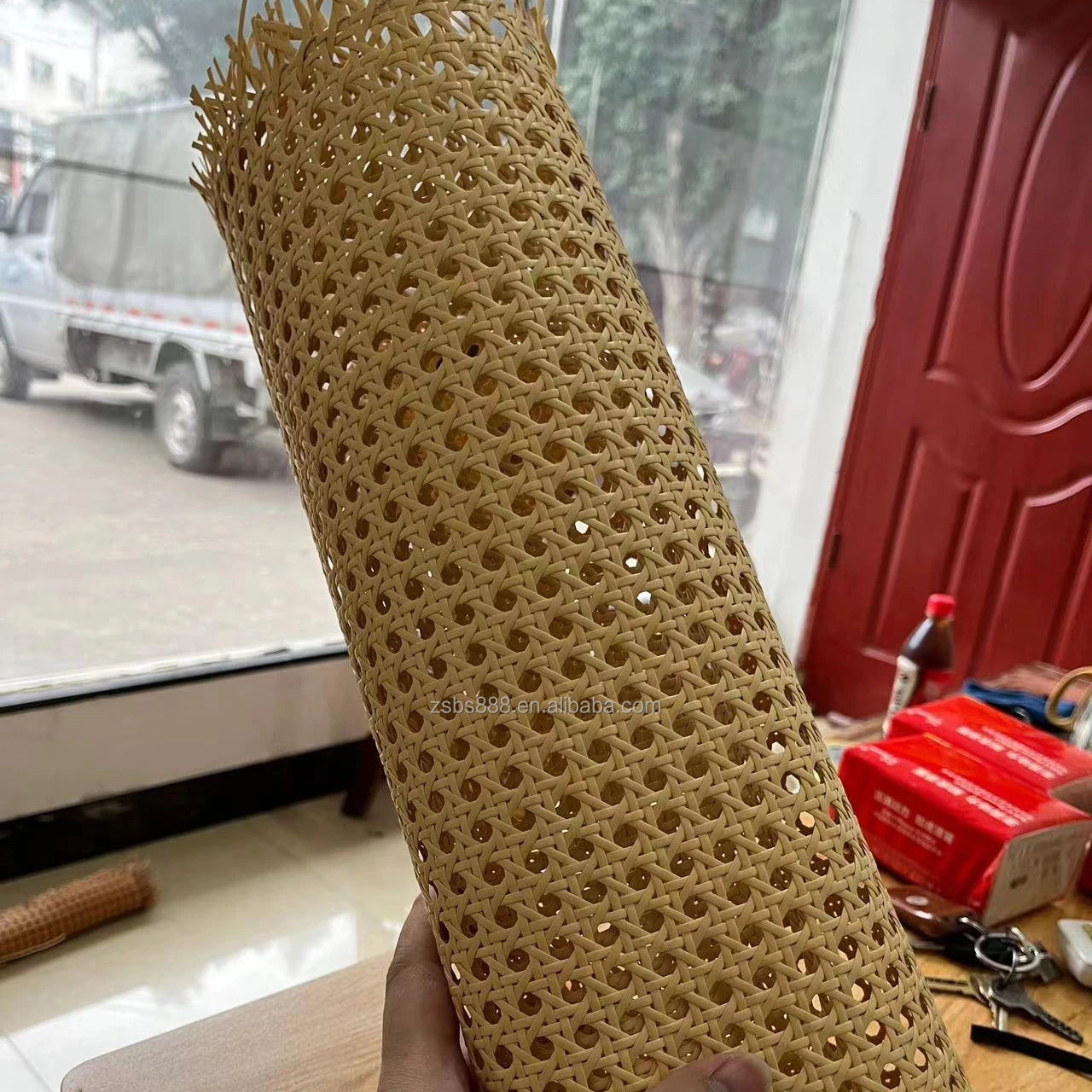 Plastic Rattan Cover Ceiling Panels Tiles