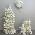 L-FRB001 Wholesale Artificial Flowers Wedding Arch Backdrop Wedding Silk Rose Flower Arch Flower Runner for Wedding Stage Decor