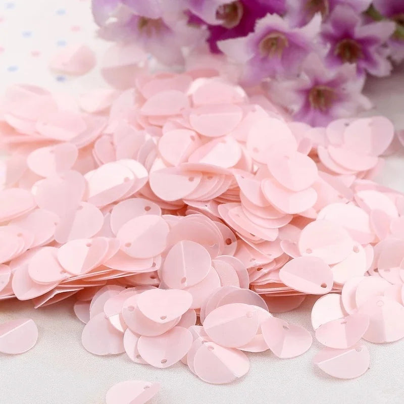 HFour 12mm Round Crease Loose PVC Sequins with Single Hole 20 Colors Eco-Friendly for DIY Projects & Decorations