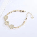 Fahion Bracelet Gold Chain Bracelet Gold Faceted Beads Vintage Tiny Bracelet for Women Girl MegaBDM