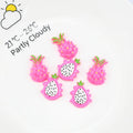 Resin Pitaya Flat Back Resin Charms Cabochons for Slime Handmade DIY Mobile Phone Kids Hair Craft Decor