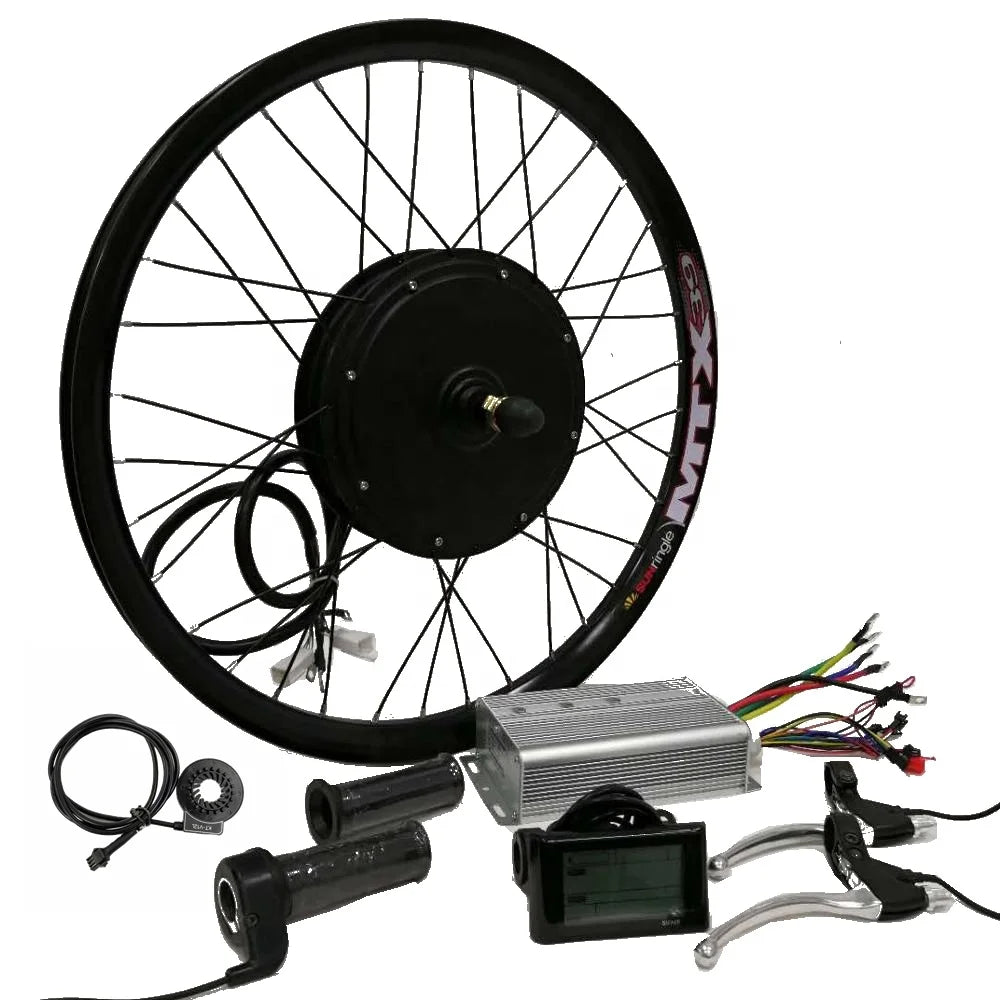 High Power Electric Wheel Kit 48v 52v 2000w Electric Bike Conversion Kit Rear Wheel 26"conversion Kit Bike With Sun Ring MTX Rim