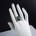 Fashion Adjustable Mens Womens Ring Van Gogh Art Sunflowers Starry Night Glass Dome Ring