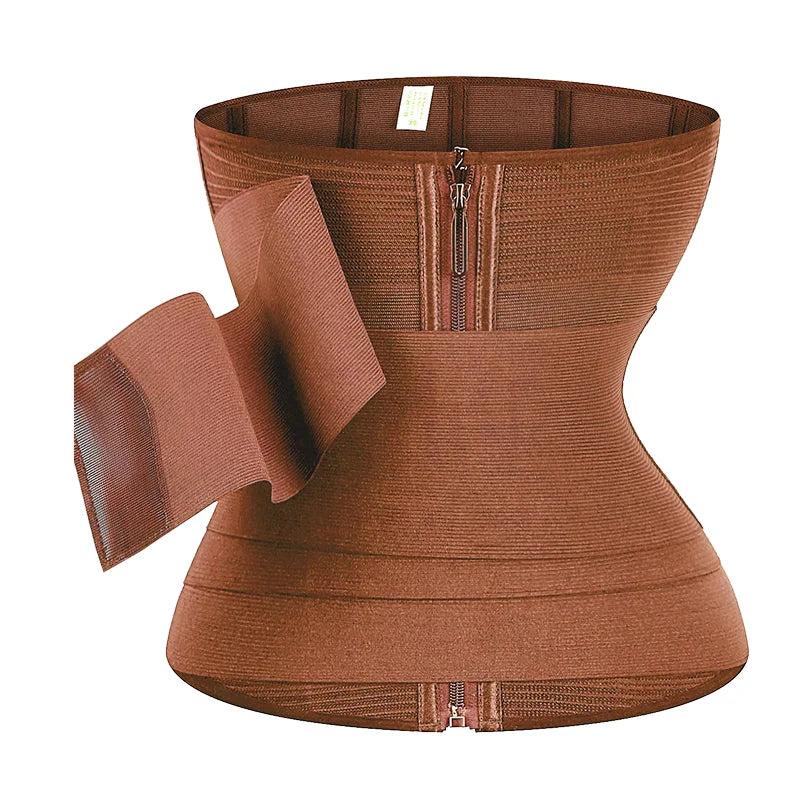 Women's Detachable Strappy Tight Waist Trainer Abdominal Shaping Belt Sports Shaping Zipper Waist Belt Shapewear
