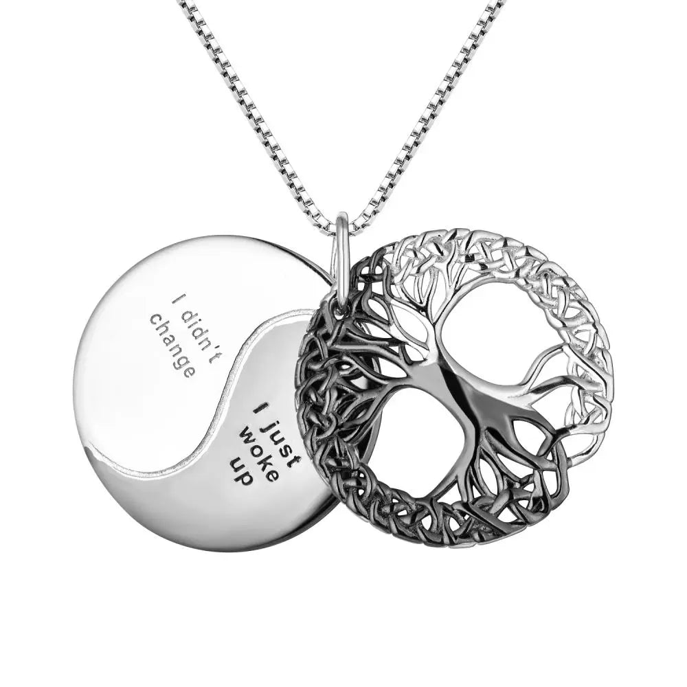 YH JEWELLERY Wholesale 925 Sterling Silver Dainty Filigree Tree of Life Pendant Necklace