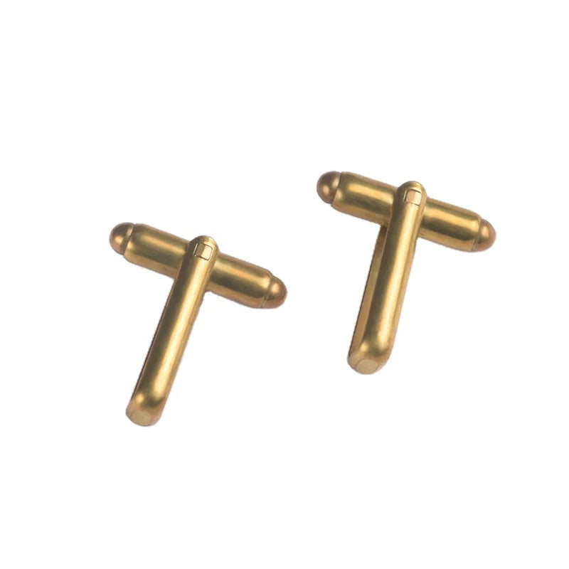 Ivoduff Wholesale Metal Mens Brass Garment Cuff Links Shirts Inserts Button Cuff-link