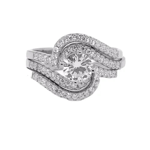 Rose Gold Plated Real Sterling Silver 3pcs Finger Ring Women Jewelry Set of Rings Jewelry Women for Anniversary